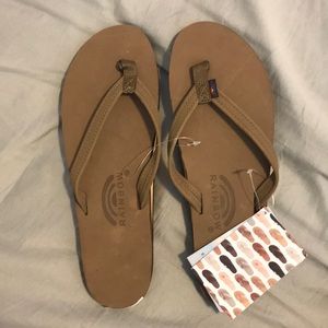 Brand new real leather Rainbow sandals/flip flop